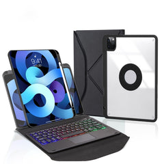 Z11B-AS Pen Slot Touchpad Backlight Bluetooth Keyboard Leather Tablet Case, For iPad Pro 11 2021/2020/2018, For iPad Air 11 2025 / 2024 / Air 5 / Air 4, For iPad 10.2 2021/2020/2019