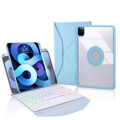 Z11B-AS Pen Slot Touchpad Backlight Bluetooth Keyboard Leather Tablet Case, For iPad Pro 11 2021/2020/2018, For iPad Air 11 2025 / 2024 / Air 5 / Air 4, For iPad 10.2 2021/2020/2019