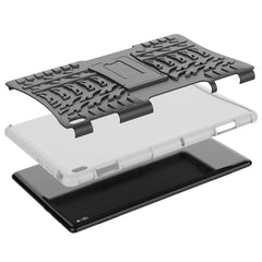 For Lenovo Tab E10 Tire Texture Shockproof TPU+PC Protective Case with Holder, For Lenovo Tab E10