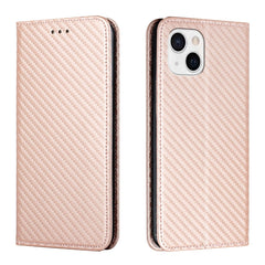 Carbon Fiber Texture Magnetic Flip Leather Phone Case