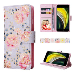 Bronzing Painting RFID Leather Case, For iPhone X / XS, For iPhone 7 Plus / 8 Plus, For iPhone SE 2022 / SE 2020 / 7 / 8