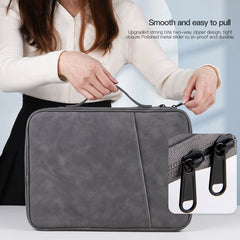 Portable Sheepskin Texture Leather Bag, For 9.7-11 inch Laptop, For 12.9-13 inch Laptop