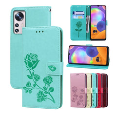 Rose Embossed Flip PU Leather Phone Case