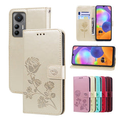 Rose Embossed Flip PU Leather Phone Case