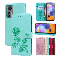 Rose Embossed Flip PU Leather Phone Case