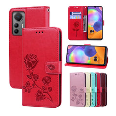 Rose Embossed Flip PU Leather Phone Case