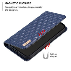 Diamond Lattice Magnetic Leather Flip Phone Case, For iPhone 8 Plus / 7 Plus