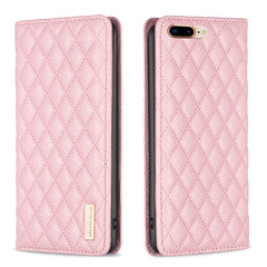 Diamond Lattice Magnetic Leather Flip Phone Case, For iPhone 8 Plus / 7 Plus