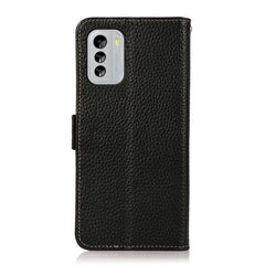 KHAZNEH Side-Magnetic Litchi Genuine Leather RFID Phone Case, For Nokia G60 5G, For Samsung Galaxy S23+ 5G, For Samsung Galaxy S23 5G, For Samsung Galaxy S23 Ultra 5G