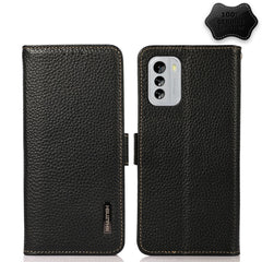 KHAZNEH Side-Magnetic Litchi Genuine Leather RFID Phone Case, For Nokia G60 5G, For Samsung Galaxy S23+ 5G, For Samsung Galaxy S23 5G, For Samsung Galaxy S23 Ultra 5G