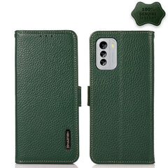 KHAZNEH Side-Magnetic Litchi Genuine Leather RFID Phone Case, For Nokia G60 5G, For Samsung Galaxy S23+ 5G, For Samsung Galaxy S23 5G, For Samsung Galaxy S23 Ultra 5G
