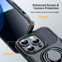JOYROOM PC + TPU Dual-layer Shockproof Phone Case with Rotating Holder, For iPhone 14, For iPhone 14 Pro, For iPhone 14 Plus