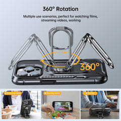 JOYROOM PC + TPU Dual-layer Shockproof Phone Case with Rotating Holder, For iPhone 14, For iPhone 14 Pro, For iPhone 14 Plus