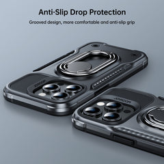 JOYROOM PC + TPU Dual-layer Shockproof Phone Case with Rotating Holder, For iPhone 14, For iPhone 14 Pro, For iPhone 14 Plus