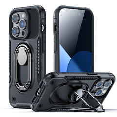 JOYROOM PC + TPU Dual-layer Shockproof Phone Case with Rotating Holder, For iPhone 14, For iPhone 14 Pro, For iPhone 14 Plus