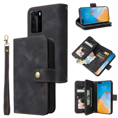 Multifunctional Card Slot Zipper Wallet Leather Phone Case, For Huawei P30 Lite, For Huawei P30 Pro, For Huawei P40 Pro, For Huawei P Smart Z