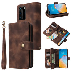 Multifunctional Card Slot Zipper Wallet Leather Phone Case, For Huawei P30 Lite, For Huawei P30 Pro, For Huawei P40 Pro, For Huawei P Smart Z
