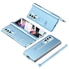 Electroplating Corrugated Hinge Folding Phone Case, For Samsung Galaxy Z Fold3 5G, For Samsung Galaxy Z Fold4