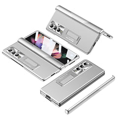 Electroplating Corrugated Hinge Folding Phone Case, For Samsung Galaxy Z Fold3 5G, For Samsung Galaxy Z Fold4
