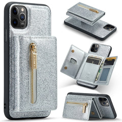 DG.MING M3 Series Glitter Powder Card Bag Leather Case, For Google Pixel 6, For Samsung Galaxy S20 FE, For iPhone 11 Pro, For Samsung Galaxy S21 5G, For iPhone 11 Pro Max, For Samsung Galaxy S21 Ultra 5G