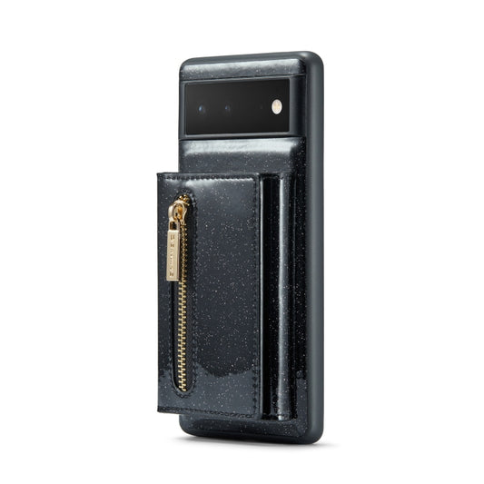DG.MING M3 Series Glitter Powder Card Bag Leather Case, For Google Pixel 6, For Samsung Galaxy S20 FE, For iPhone 11 Pro, For Samsung Galaxy S21 5G, For iPhone 11 Pro Max, For Samsung Galaxy S21 Ultra 5G