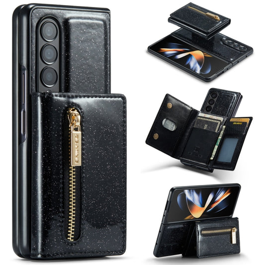 DG.MING M3 Series Glitter Powder Card Bag Leather Case, For Samsung Galaxy Z Fold3 5G, For Samsung Galaxy Z Fold4 5G