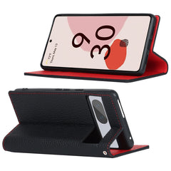 Litchi Texture Genuine Leather Phone Case, For Google Pixel 7 5G