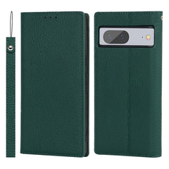Litchi Texture Genuine Leather Phone Case, For Google Pixel 7 5G