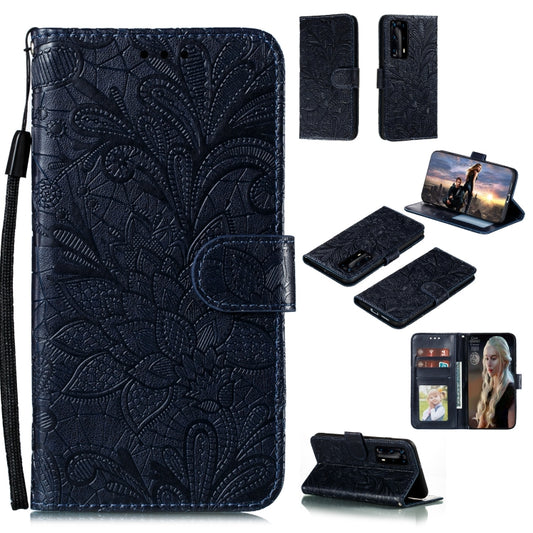 Lace Flower Embossing Pattern Horizontal Flip Leather Case , with Holder & Card Slots & Wallet & Photo Frame & Lanyard, For Huawei P40 Pro Plus, For Huawei Honor 30, For Huawei Honor 30 Pro, For Huawei Honor 30S