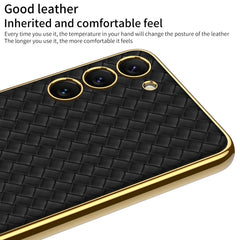 GKK Weave Texture Electroplating PU Protective Phone Case, For Samsung Galaxy S23+ 5G