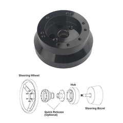 5 & 6 Hole Steering Wheel Polished Hub Adapter