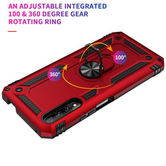 Shockproof TPU + PC Protective Case with 360 Degree Rotating Holder, For Huawei Y9s