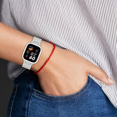 2 in 1 Three-bead Metal Watch Band with Watch Frame, For Xiaomi Redmi Watch 3 / Mi Watch Lite 3