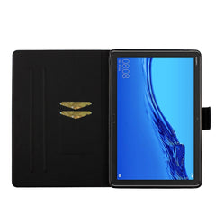 Coloured Drawing Pattern Horizontal Flip Leather Case with Holder & Card Slot & Sleep / Wake-up Function
