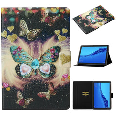 Coloured Drawing Pattern Horizontal Flip Leather Case with Holder & Card Slot & Sleep / Wake-up Function