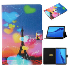 Coloured Drawing Pattern Horizontal Flip Leather Case with Holder & Card Slot & Sleep / Wake-up Function
