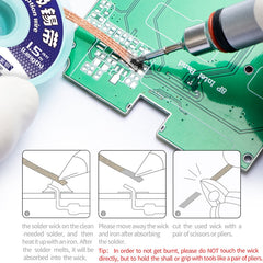 QianLi 1.5M x 2.0mm Low-residue Anti-static Pure Copper Strong Tin Absorption Wire, 1pcs, 5pcs