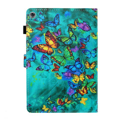 Coloured Drawing Horizontal Flip Leather Case with Holder & Card Slot & Sleep / Wake-up Function
