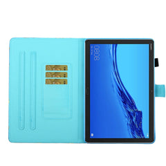 Coloured Drawing Horizontal Flip Leather Case with Holder & Card Slot & Sleep / Wake-up Function