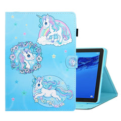 Coloured Drawing Horizontal Flip Leather Case with Holder & Card Slot & Sleep / Wake-up Function