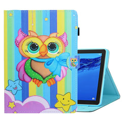 Coloured Drawing Horizontal Flip Leather Case with Holder & Card Slot & Sleep / Wake-up Function