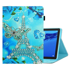 Coloured Drawing Horizontal Flip Leather Case with Holder & Card Slot & Sleep / Wake-up Function