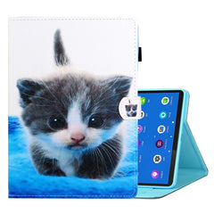 Coloured Drawing Horizontal Flip Leather Case with Holder & Card Slot & Sleep / Wake-up Function