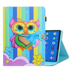 Coloured Drawing Horizontal Flip Leather Case with Holder & Card Slot & Sleep / Wake-up Function