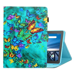 Coloured Drawing Horizontal Flip Leather Case with Holder & Card Slot & Sleep / Wake-up Function