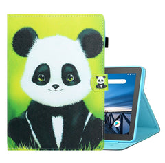 Coloured Drawing Horizontal Flip Leather Case with Holder & Card Slot & Sleep / Wake-up Function