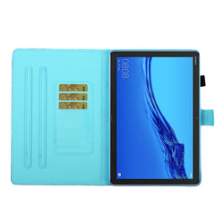 Coloured Drawing Horizontal Flip Leather Case with Holder & Card Slot & Sleep / Wake-up Function