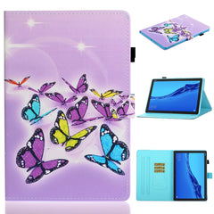 Coloured Drawing Horizontal Flip Leather Case with Holder & Card Slot & Sleep / Wake-up Function