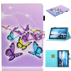 Coloured Drawing Horizontal Flip Leather Case with Holder & Card Slot & Sleep / Wake-up Function