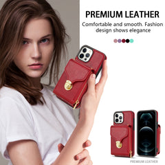 Zipper Hardware Card Wallet Phone Case, For iPhone 13 Pro Max, For iPhone 13 Pro, For iPhone 12 Pro Max, For iPhone 12 / 12 Pro